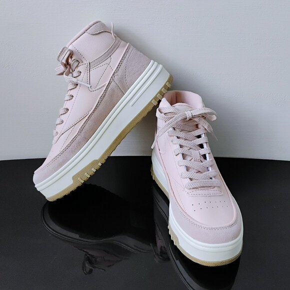 Reebok Women's Club C Geo Mid Lightweight Platform Sneaker in Lovely Light Pink - Picture 14 of 15